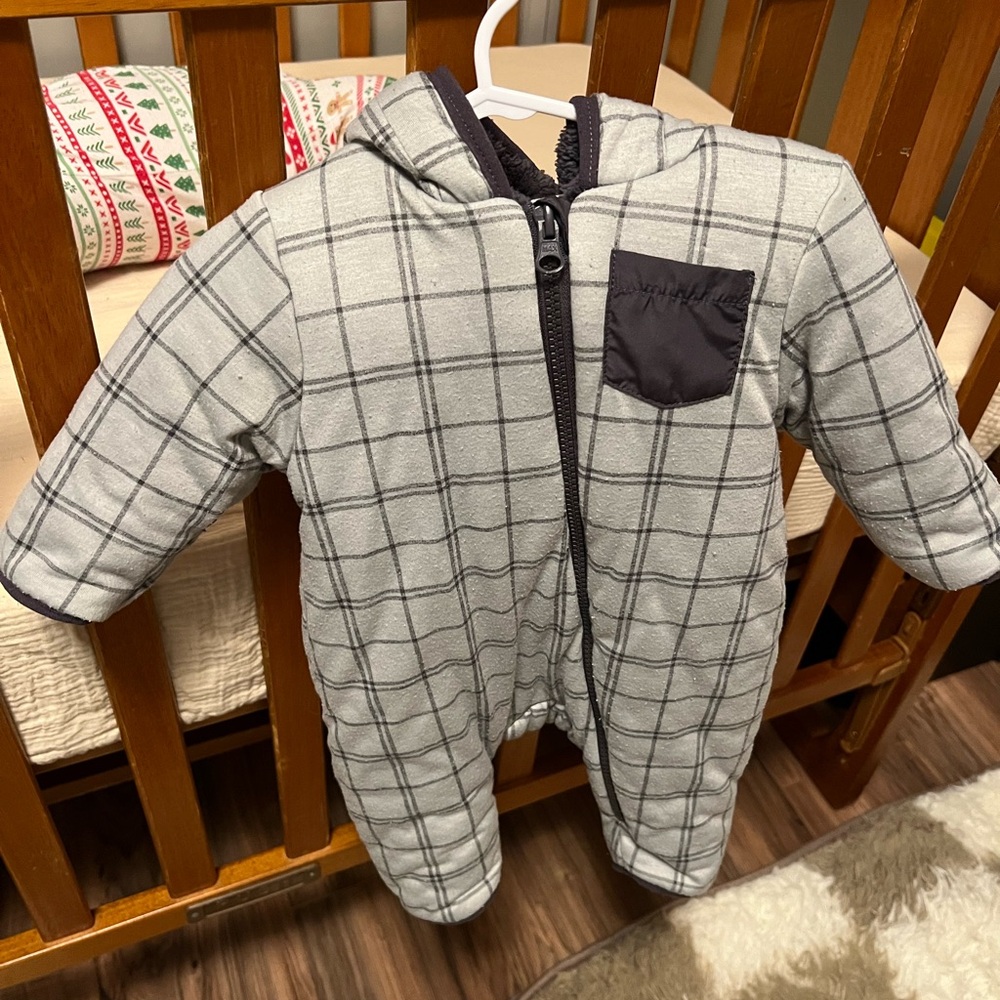 Plaid Baby Snow Suit